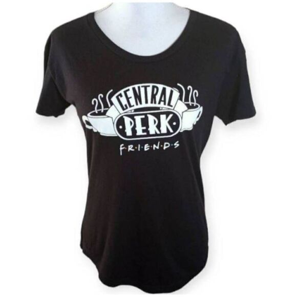 FRIENDS CENTRAL PERK BLACK T-SHIRT SZ.S EUC. - Picture 1 of 3